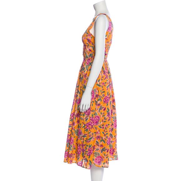 Caroline Constas Floral Print A-line Dress Sleeveless with VNeck size Medium NWT - Picture 3 of 6